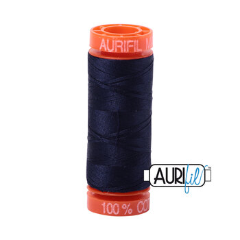 Aurifil 50wt Small Spools - 2785 Very Dark Navy - 220yd, Image