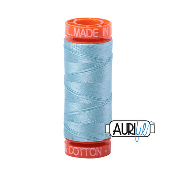 Aurifil 50wt Small Spools - 2805 Light Grey Turquoise - 220yd, Image