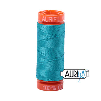 Aurifil 50wt Small Spools - 2810 Turquoise - 220yd, Image