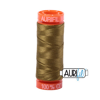 Aurifil 50wt Small Spools - 2910 Medium Olive - 220yd, Image