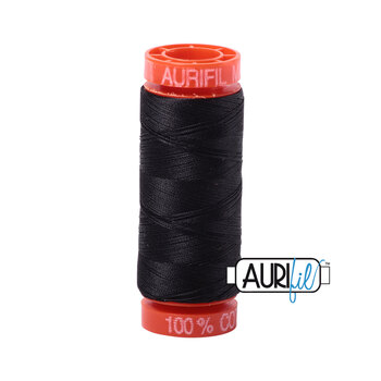 Aurifil 50wt Small Spools - 4241 Very Dark Grey - 220yd, Image