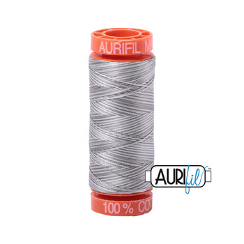 Aurifil 50wt Small Spools - 4670 Silver Fox - 220yd, Image