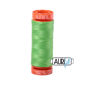 Aurifil 50wt Small Spools - 6737 Shamrock Green - 220yd, Image