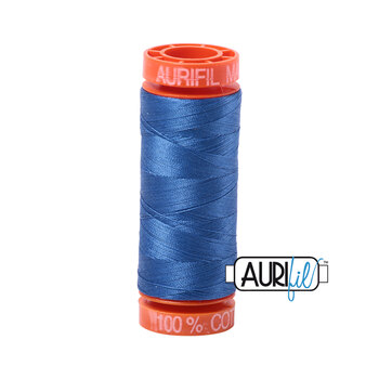 Aurifil 50wt Small Spools - 6738 Peacock Blue - 220yd, Image