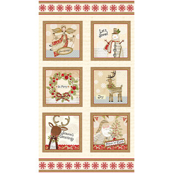 White Christmas 16263-99 Panel by Jessica Flick for Benartex, Image