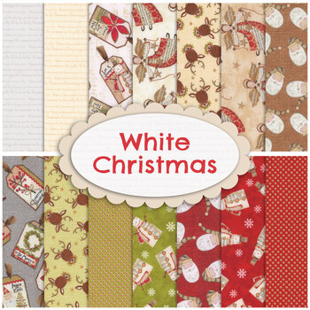 White Christmas 14 FQ Set by Jessica Flick for Benartex, Image