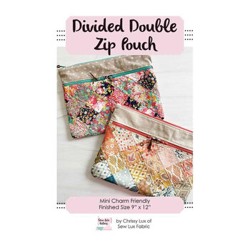 Divided Double Zip Pouch Pattern, Image