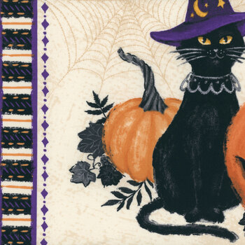 Meow-gical Night 96472- 928 Placemat Panel by Michael Davis for Wilmington Prints, Image