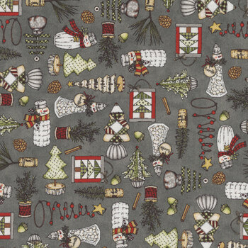 Homemade Holidays 10551-K Homemade Decorations Grey by Kris Lammers for Maywood Studio, Image