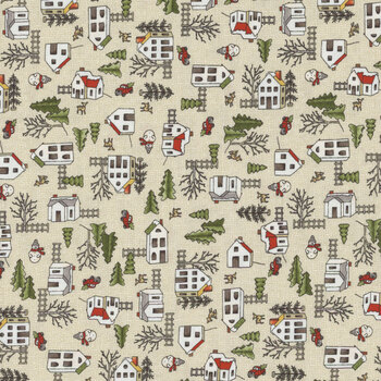 Homemade Holidays 10553-E Homemade Village Cream by Kris Lammers for Maywood Studio