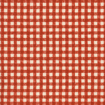 Homemade Holidays 10557-R Woven Check Red by Kris Lammers for Maywood Studio, Image