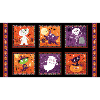 Graveyard Ghouls 7802G-99 Panel by Victoria Hutto for Studio E Fabrics, Image