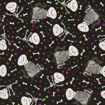 Graveyard Ghouls 7795G-99 by Victoria Hutto for Studio E Fabrics, Image