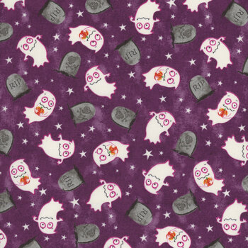 Graveyard Ghouls 7797G-55 by Victoria Hutto for Studio E Fabrics, Image