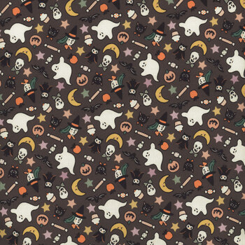 Sweet Tooth ST24304 Treats Black by Elea Lutz for Poppie Cotton, Image