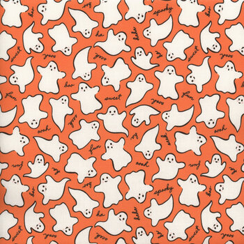 Sweet Tooth ST24306 Eeks & Boos Orange by Elea Lutz for Poppie Cotton, Image