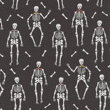 Sweet Tooth ST24316 Bones Black by Elea Lutz for Poppie Cotton, Image