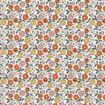 Sweet Tooth ST24323 Pumpkin Blossoms Natural by Elea Lutz for Poppie Cotton, Image