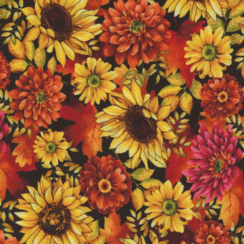 Seeds of Gratitude 7697-99 Medium Allover Flowers by Art Loft for Studio E Fabrics, Image