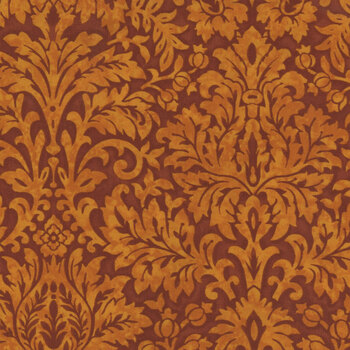 Seeds of Gratitude 7699-35 Pumpkin Damask by Art Loft for Studio E Fabrics, Image