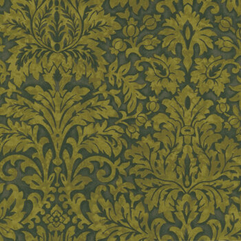 Seeds of Gratitude 7699-66 Green Damask by Art Loft for Studio E Fabrics, Image