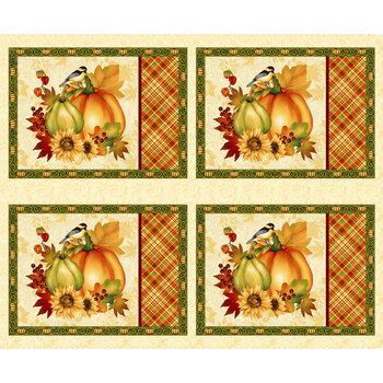 Seeds of Gratitude 7703P-44 Placemats Panel by Art Loft for Studio E Fabrics