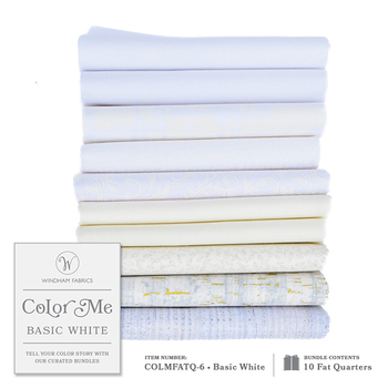 Color Me Bundles  10 FQ Set - Basic White by Windham Fabrics, Image