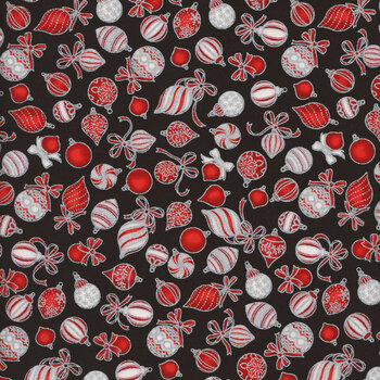 Holiday Charms 19948-181 Onyx by Robert Kaufman Fabrics, Image