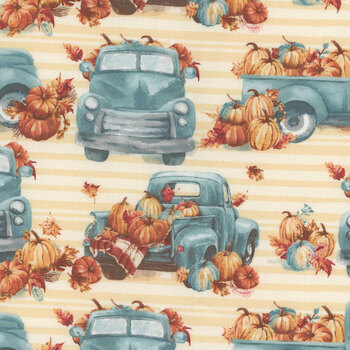 Pumpkin Please 3WI22209-CRM Pumpkin Pickup by Courtney Morgenstern for 3 Wishes Fabric