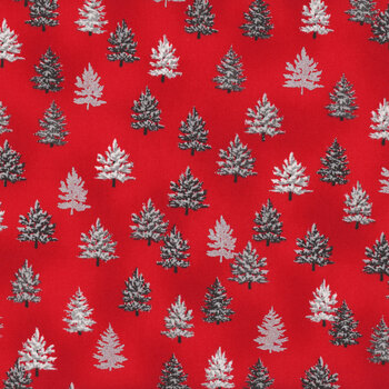 Holiday Charms 21620-93 Scarlet by Robert Kaufman Fabrics, Image