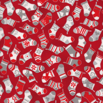 Holiday Charms 21621-93 Scarlet by Robert Kaufman Fabrics, Image