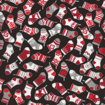 Holiday Charms 21621-181 Onyx by Robert Kaufman Fabrics, Image