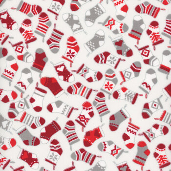 Holiday Charms 21621-186 Silver by Robert Kaufman Fabrics, Image