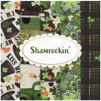 Shamrockin'  5 FQ Set by Beth Albert for 3 Wishes Fabric, Image