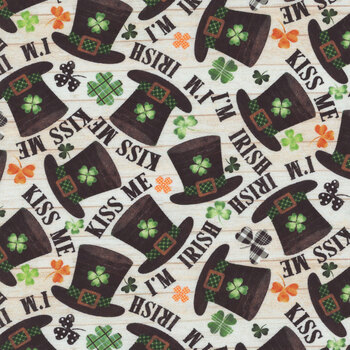 Shamrockin' 3WI22242-BGE by Beth Albert for 3 Wishes Fabric, Image