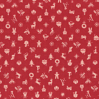 Home Town Holiday C14907-BERRY by Lori Holt for Riley Blake Designs, Image