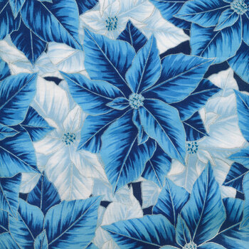 Holiday Flourish - Festive Finery 22285-4 Blue by Robert Kaufman Fabrics, Image