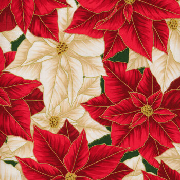 Holiday Flourish - Festive Finery 22285-91 Crimson by Robert Kaufman Fabrics, Image