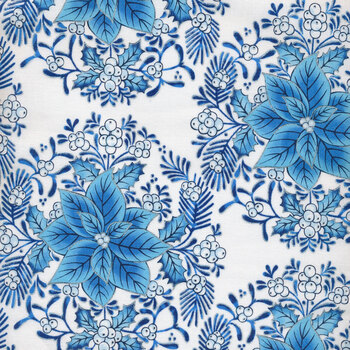 Holiday Flourish - Festive Finery 22286-75 Delft by Robert Kaufman Fabrics, Image