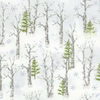 Snowflake Lodge 3WI22214-WHT by Courtney Morgenstern for 3 Wishes Fabric, Image