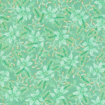 Holiday Flourish - Festive Finery 22290-32 Mint by Robert Kaufman Fabrics, Image