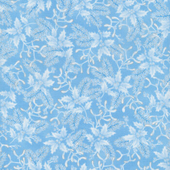 Holiday Flourish - Festive Finery 22290-63 Sky by Robert Kaufman Fabrics, Image