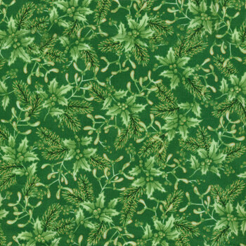 Holiday Flourish - Festive Finery 22290-274 Pine by Robert Kaufman Fabrics, Image