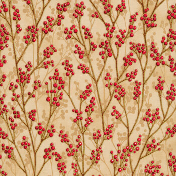 Holiday Flourish - Festive Finery 22291-84 Cream by Robert Kaufman Fabrics, Image