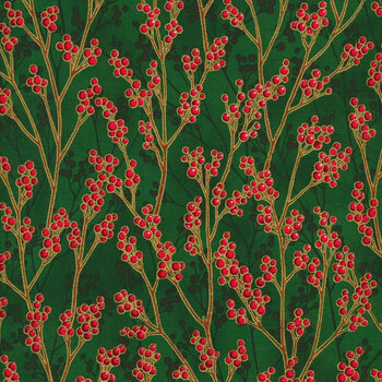 Holiday Flourish - Festive Finery 22291-274 Pine by Robert Kaufman Fabrics, Image