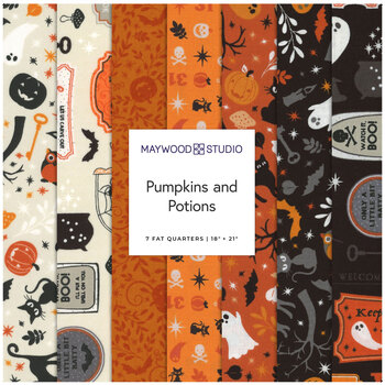 Pumpkins and Potions  7 FQ Set by Kimberbell for Maywood Studio, Image