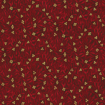 Holiday Flourish - Festive Finery 22293-113 Cranberry by Robert Kaufman Fabrics, Image