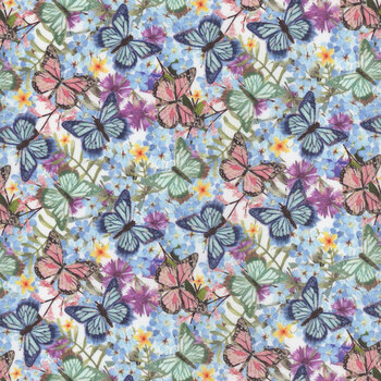 Bunny Kisses & Easter Wishes 22248 Multi-Color by Beth Albert for 3 Wishes Fabric, Image