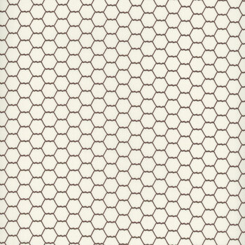 Spring Chicken FARM-CD2745 CREAM Chicken Wire Fence by Timeless Treasures Fabrics, Image