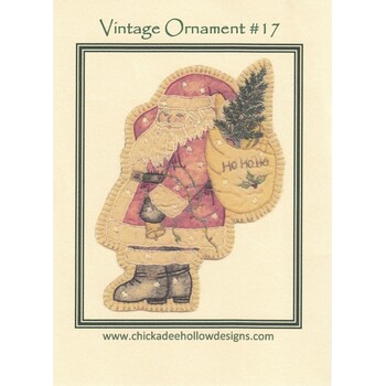 Vintage Ornament #17 - Santa Pattern, Image